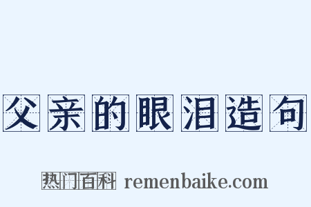 父亲的眼泪造句是什么意思的图片